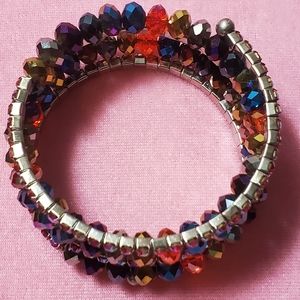 Colourful Beaded Spiral Bracelet